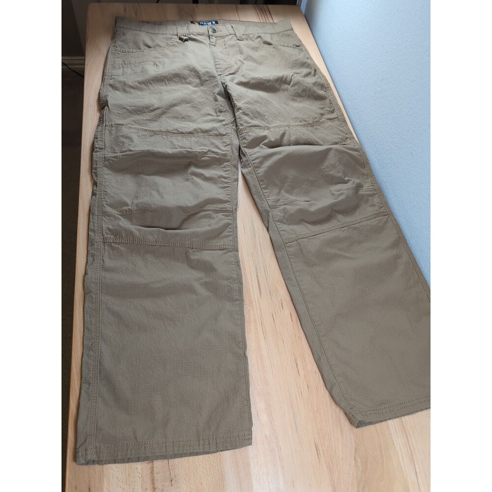 Hawx Mens Pants 38x32 Khaki Brown Utility Ripstop Cotton Blend Workwear